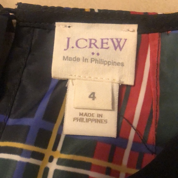 J Crew tartan / plaid ruffle top size 4 TTS 36” bust EUC button back top - Picture 3 of 8